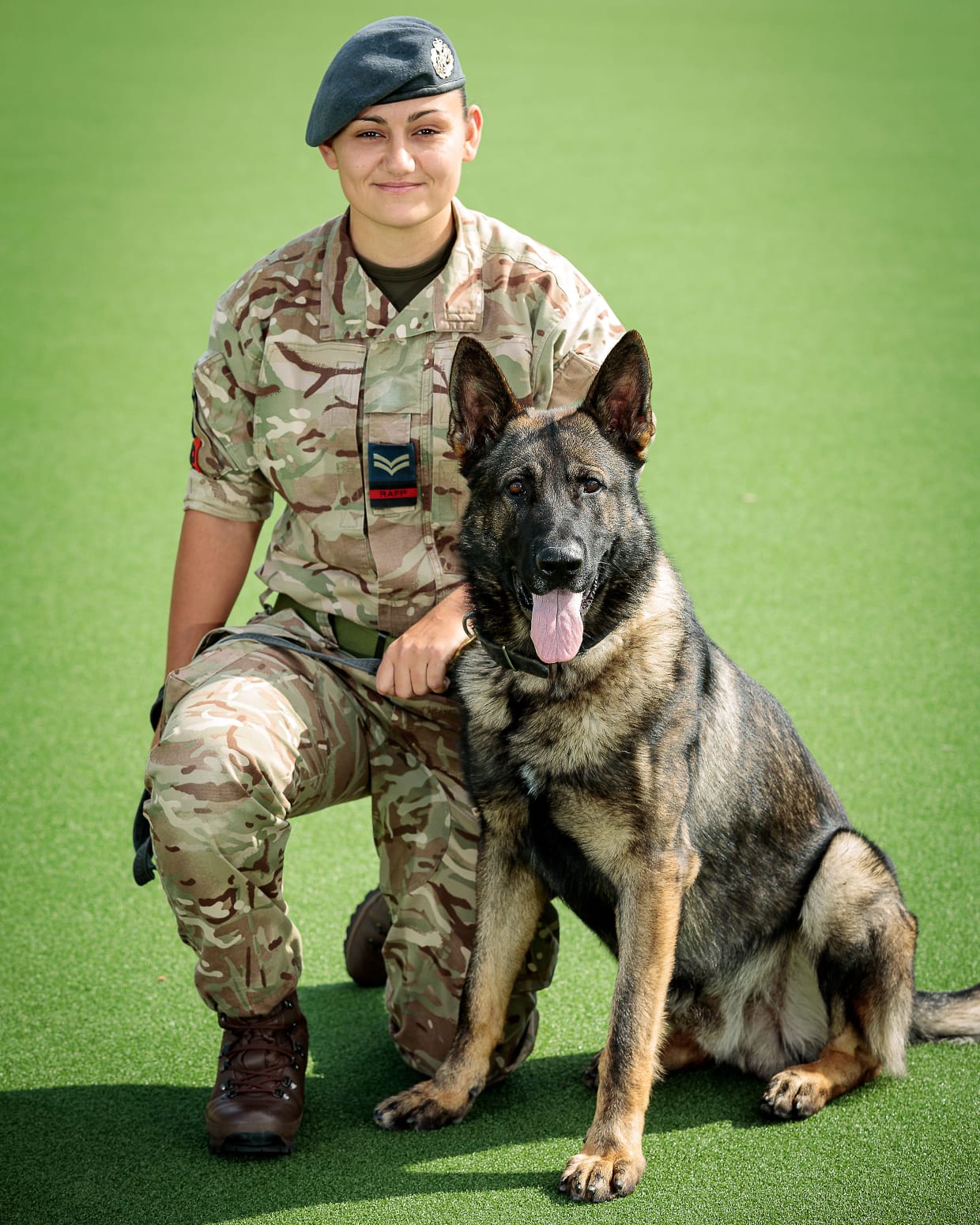 RAF Police Handler and dog.